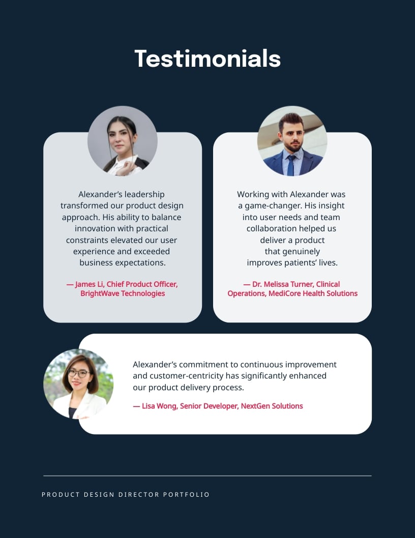 Product Design Director Portfolio Template - Slide 7 Product Design Director Portfolio Template - Slide 7