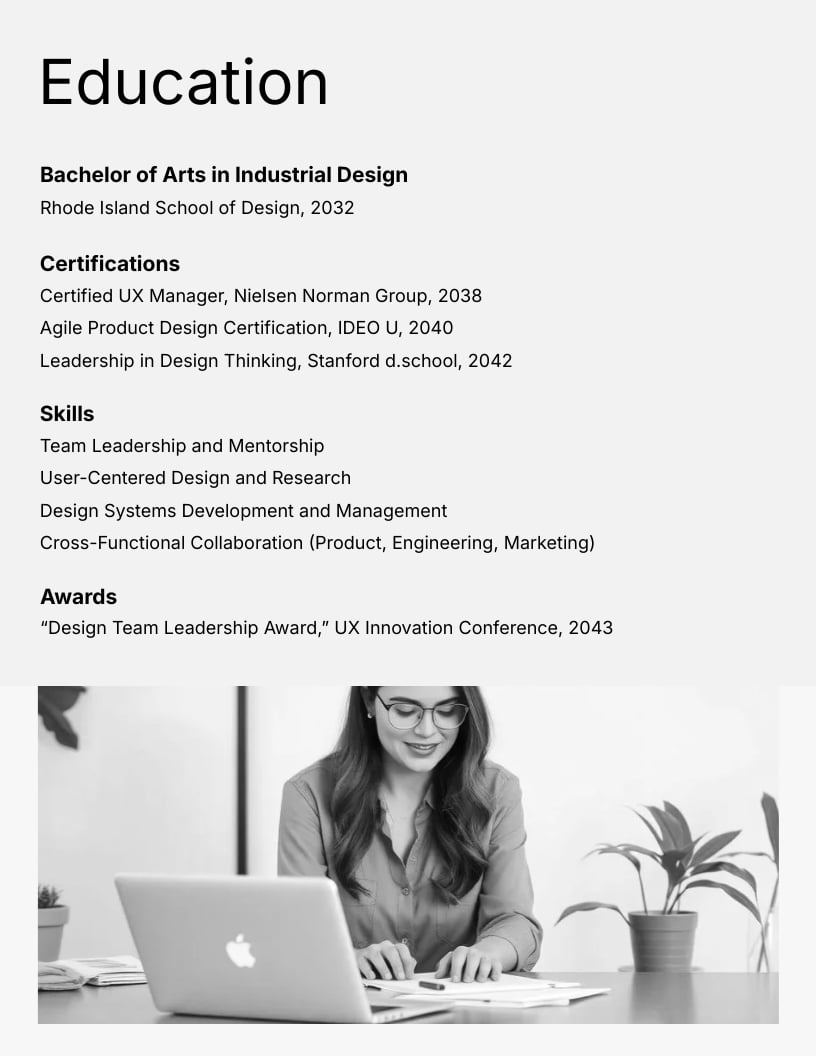 Product Design Manager Portfolio Template - Slide 4 Product Design Manager Portfolio Template - Slide 4