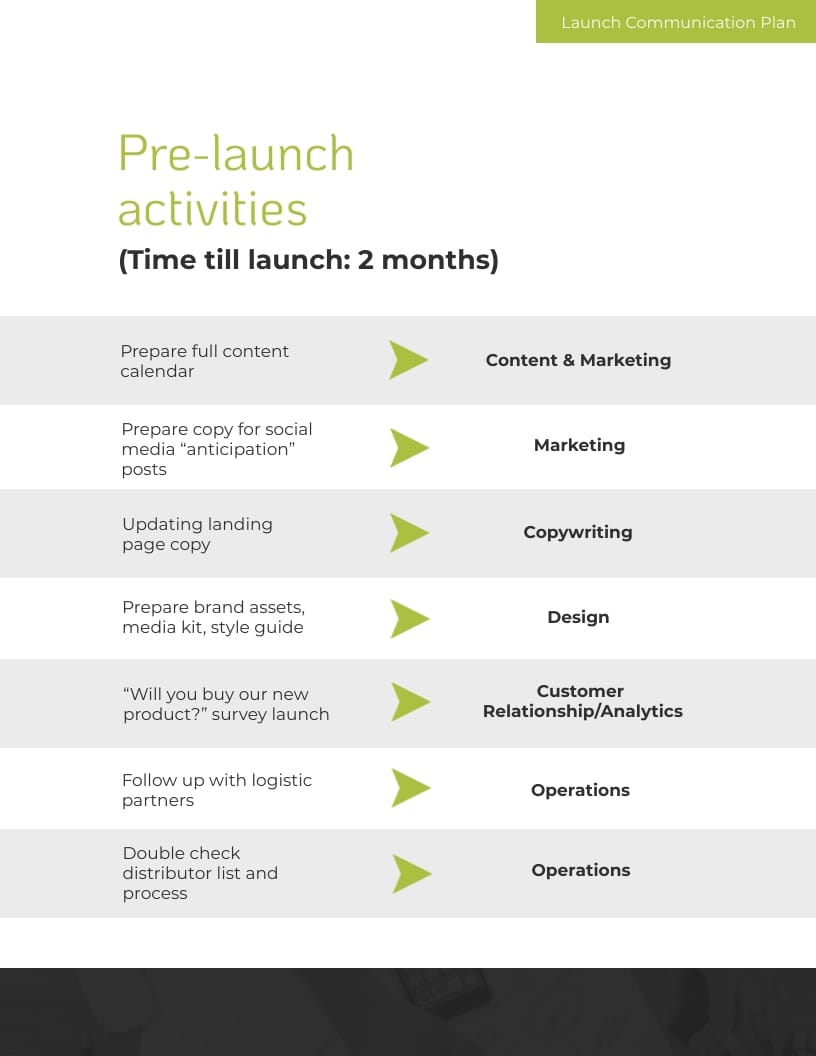 Project Launch Plan Template