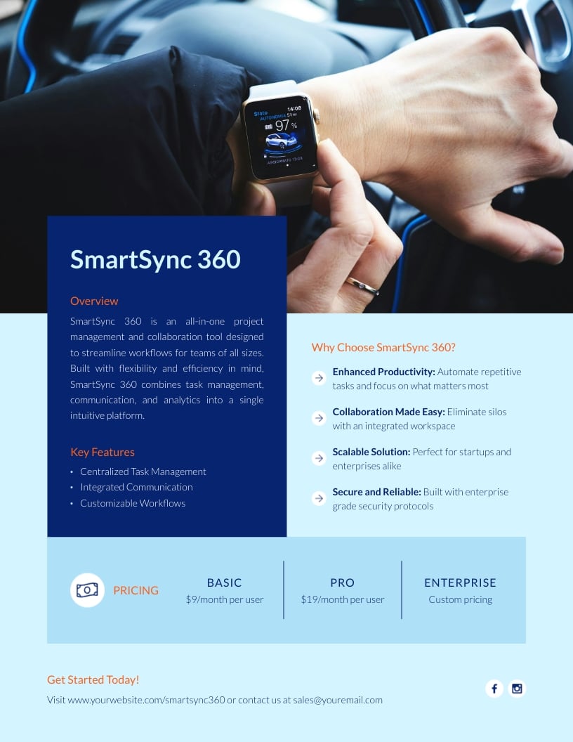 Product Management One Pager Template