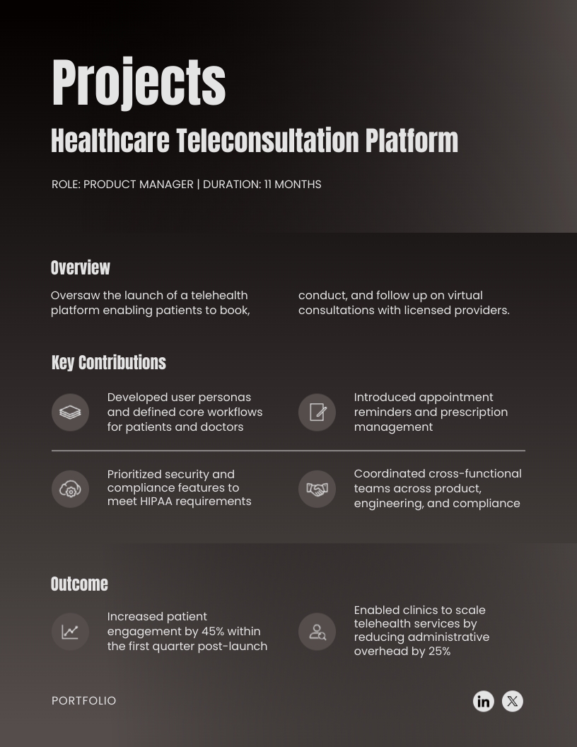 Product Manager Expertise Portfolio Template - Slide 6 Product Manager Expertise Portfolio Template - Slide 6