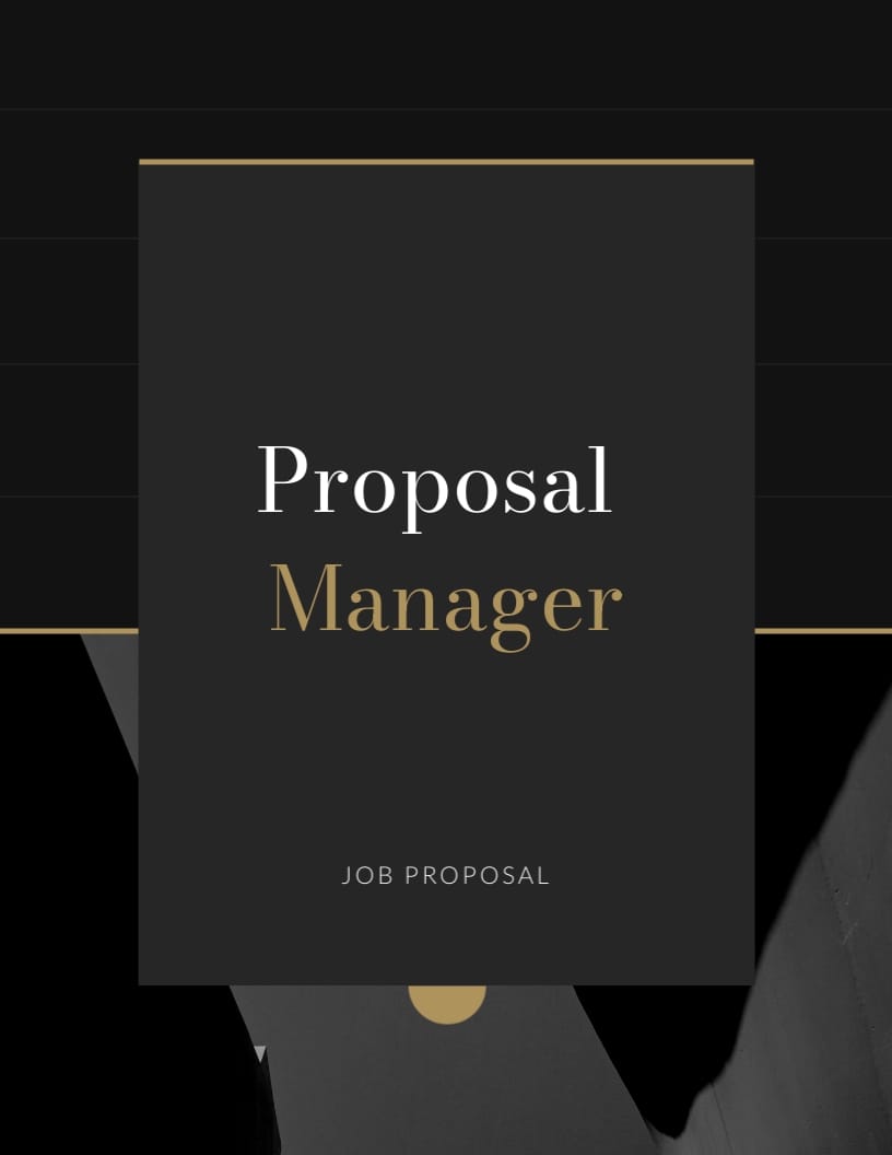 Product Manager Job Proposal Template
