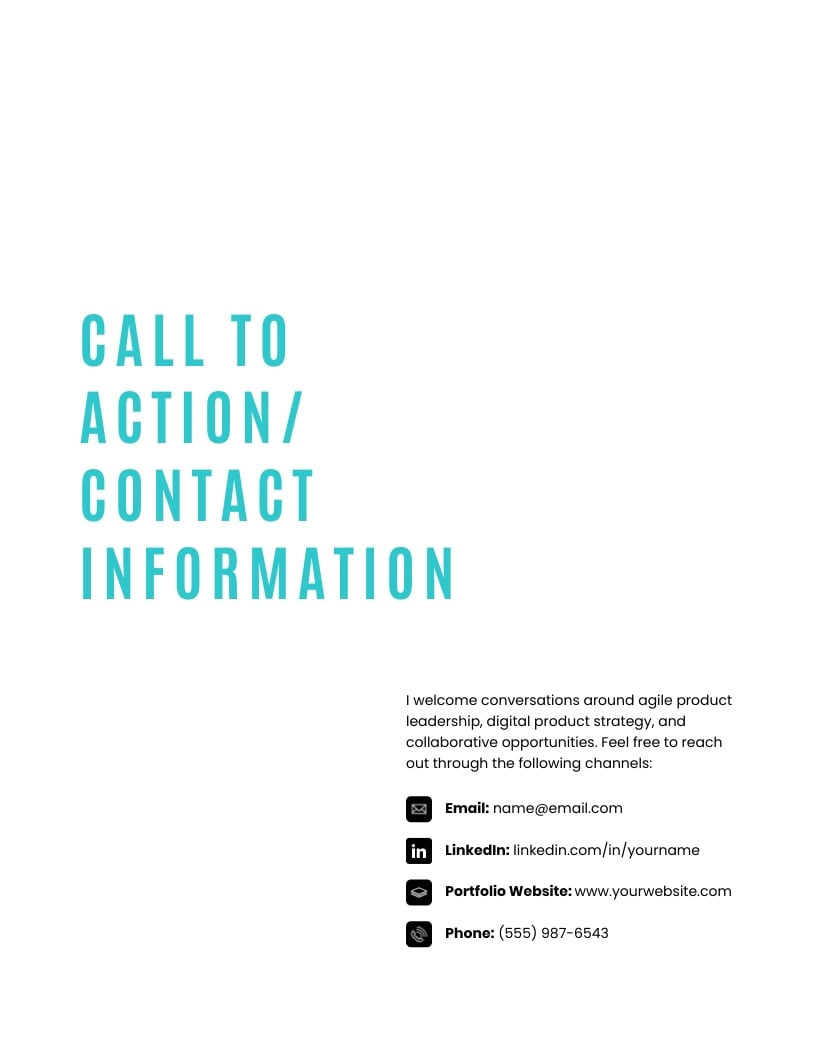 Product Owner Portfolio Template - Slide 10 Product Owner Portfolio Template - Slide 10