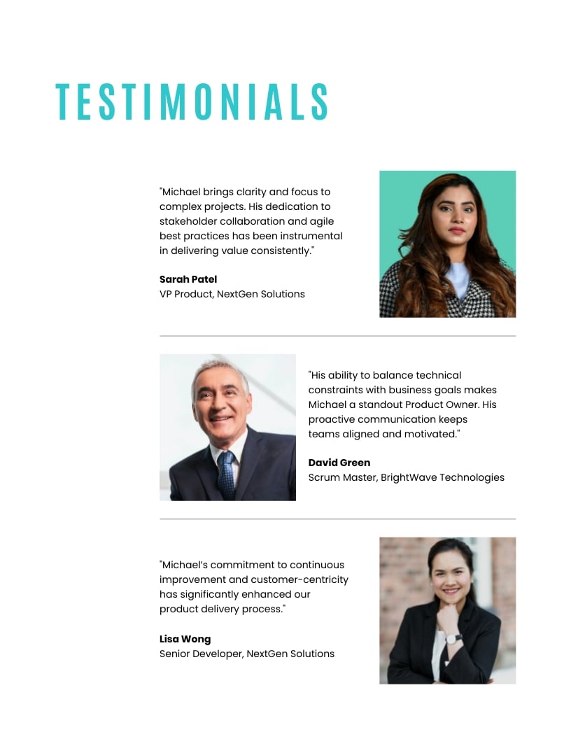 Product Owner Portfolio Template - Slide 9 Product Owner Portfolio Template - Slide 9