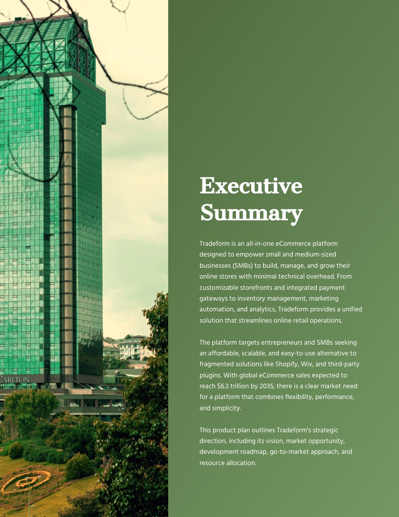 Product Plan Template - Slide 3 Product Plan Template - Slide 3