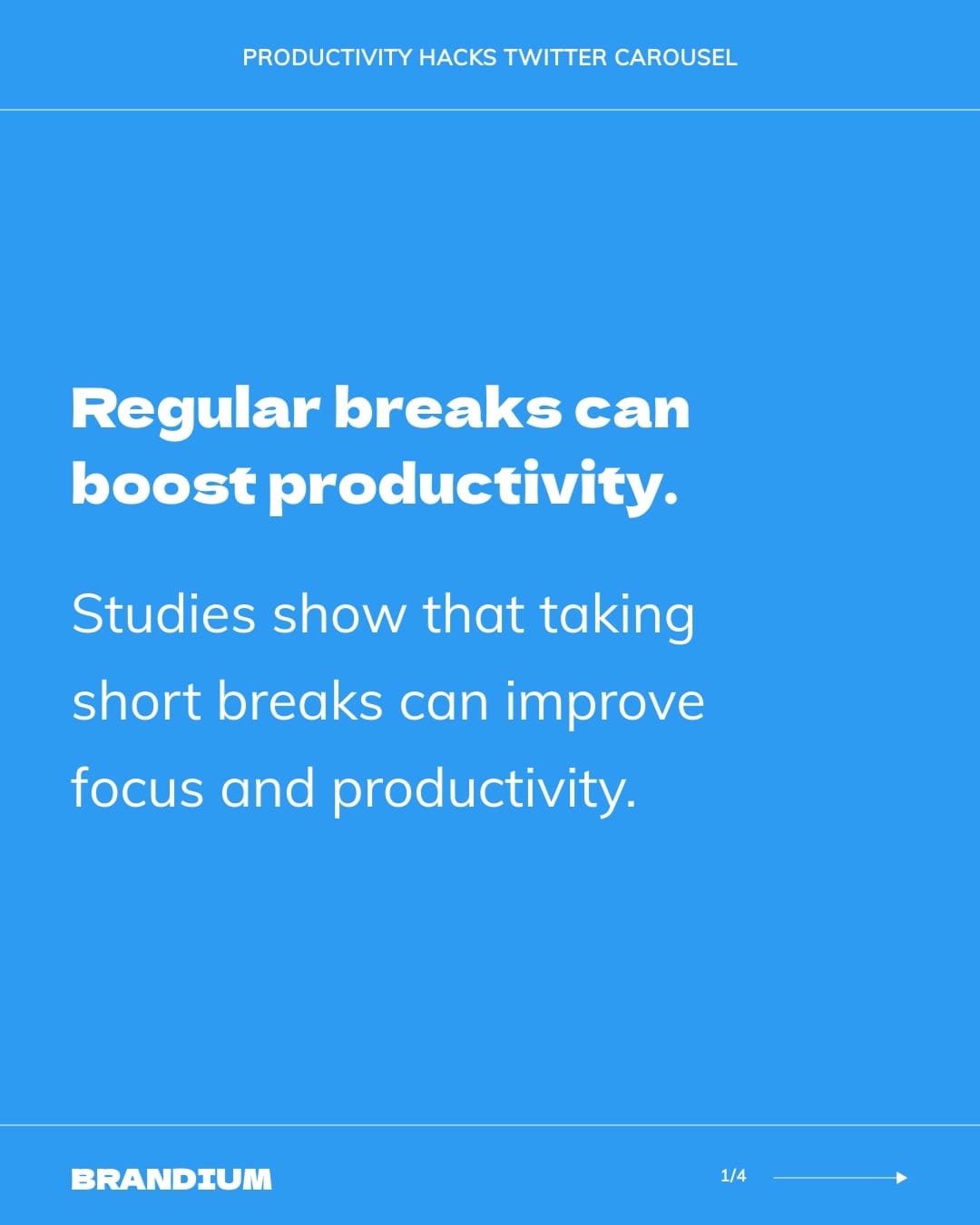 Productivity Hacks Twitter Carousel Post Vertical Template