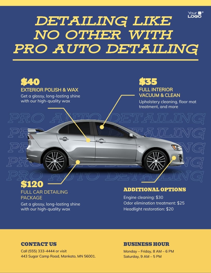Professional Car Detailing Flyer Template