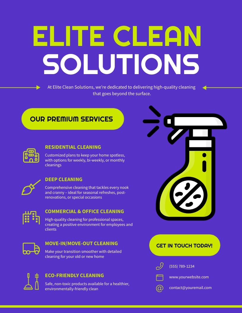 Professional Cleaning Service Flyer Template