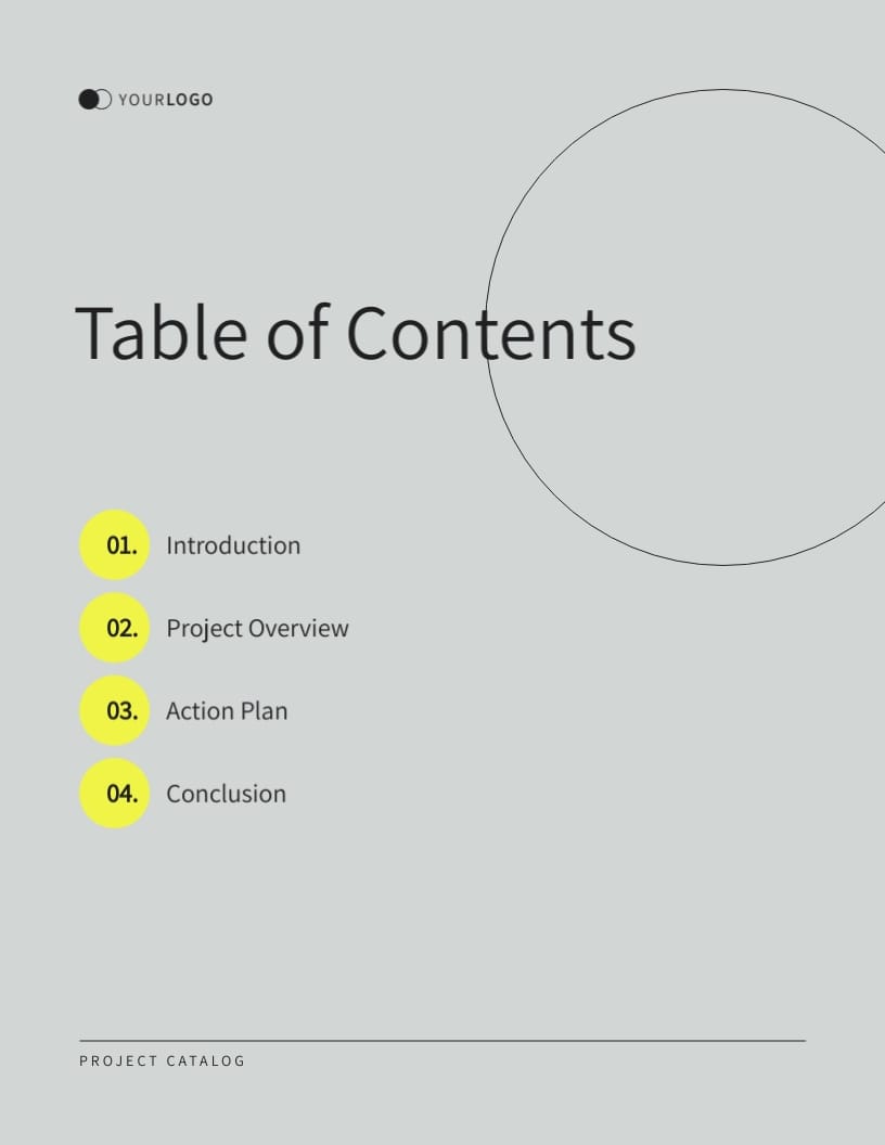 Professional Communications Project Catalog Template - Slide 2 Professional Communications Project Catalog Template - Slide 2