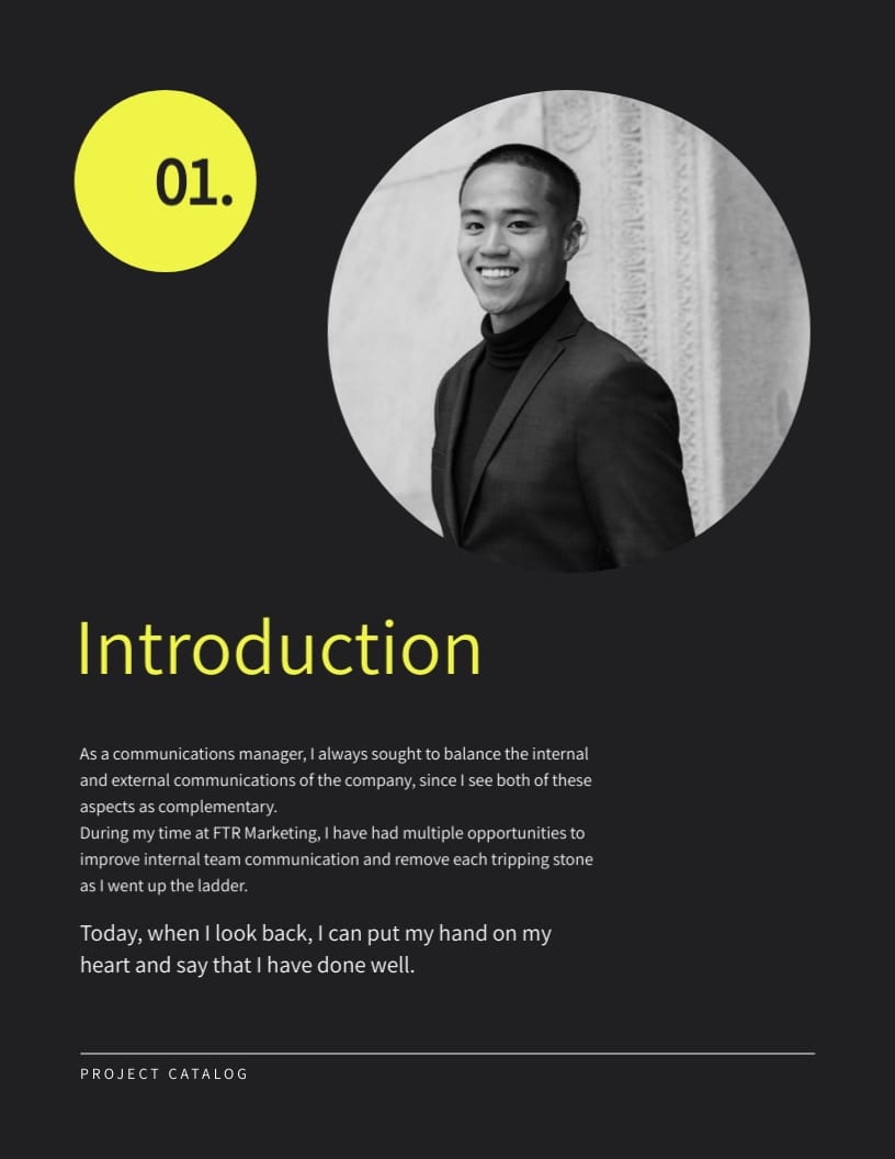 Professional Communications Project Catalog Template - Slide 3 Professional Communications Project Catalog Template - Slide 3