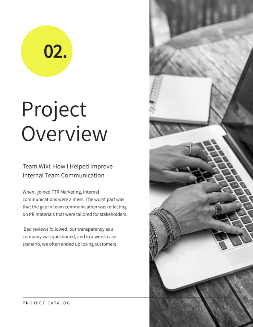 Professional Communications Project Catalog Template - Slide 4 Professional Communications Project Catalog Template - Slide 4