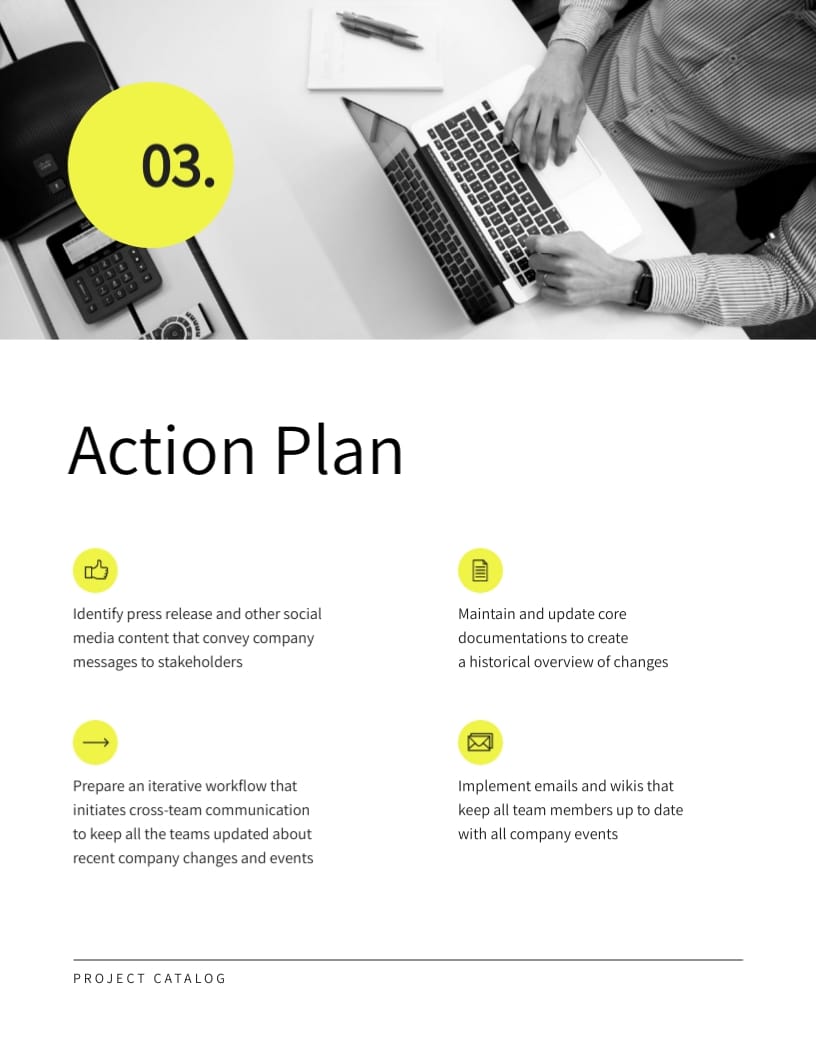 Professional Communications Project Catalog Template - Slide 5 Professional Communications Project Catalog Template - Slide 5