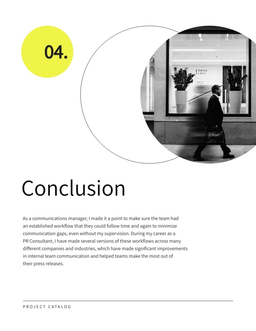 Professional Communications Project Catalog Template - Slide 6 Professional Communications Project Catalog Template - Slide 6