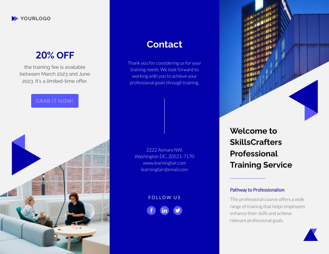Professional Course Brochure Template
