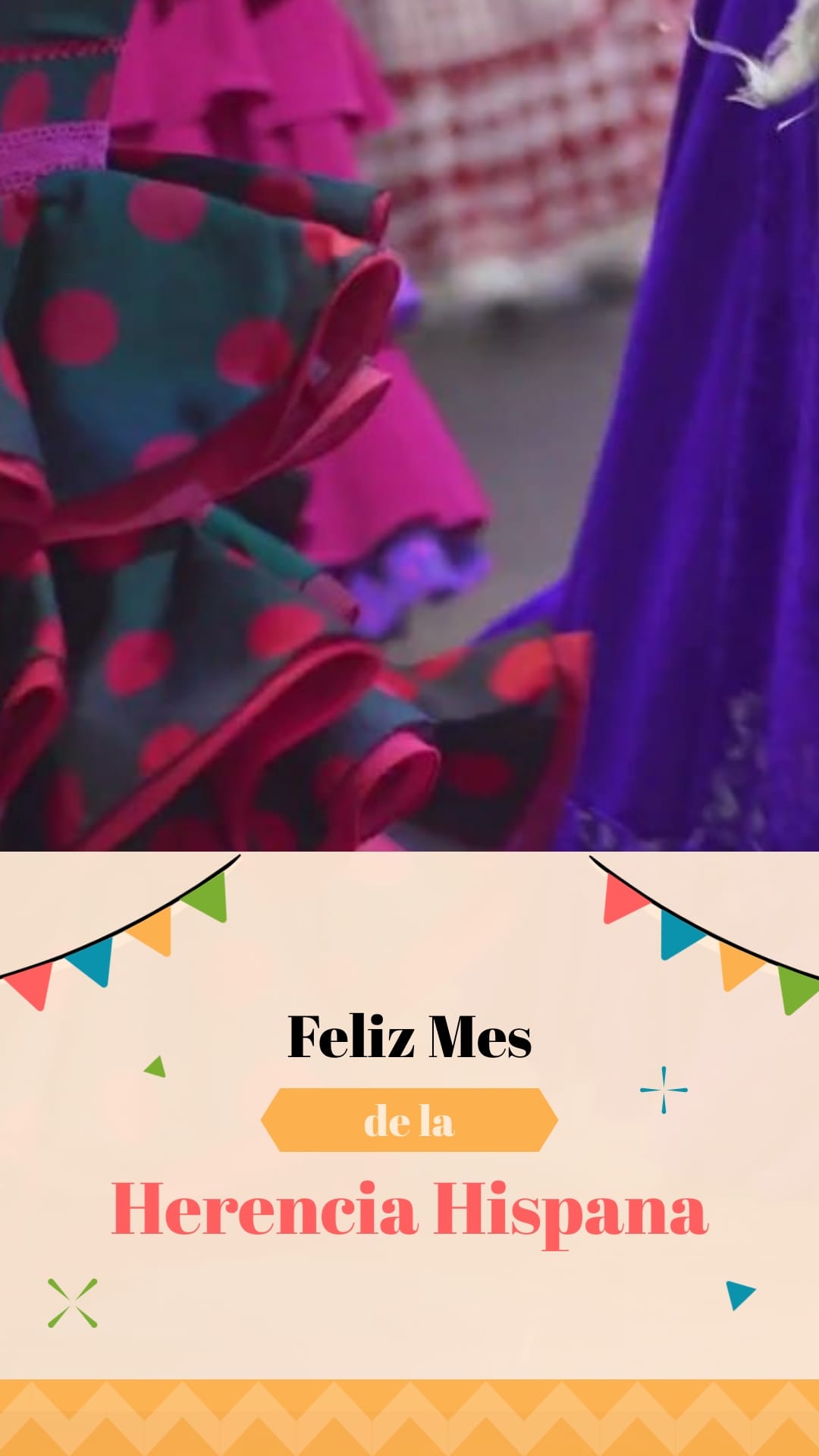 Professional Hispanic Heritage Month Greeting Card Vertical Template
