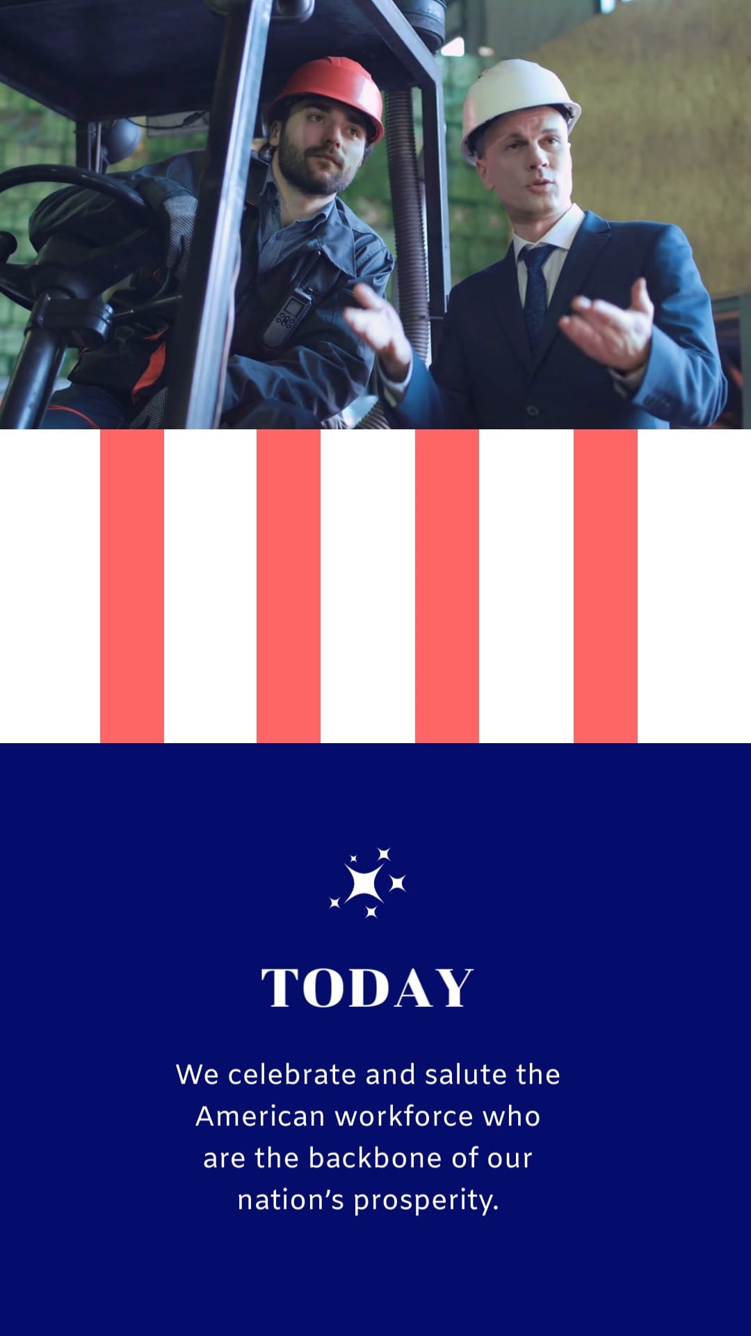 Professional Labor Day Greeting Card Vertical Template