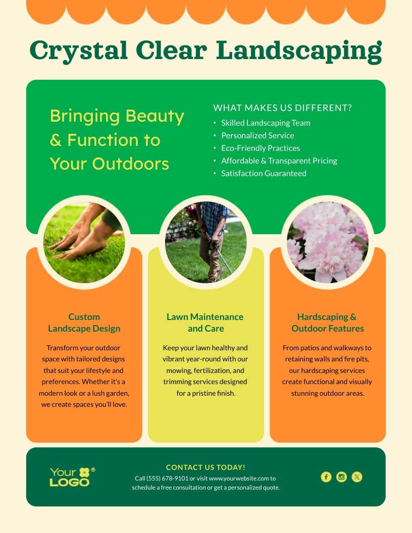 Professional Landscaping Flyer Template