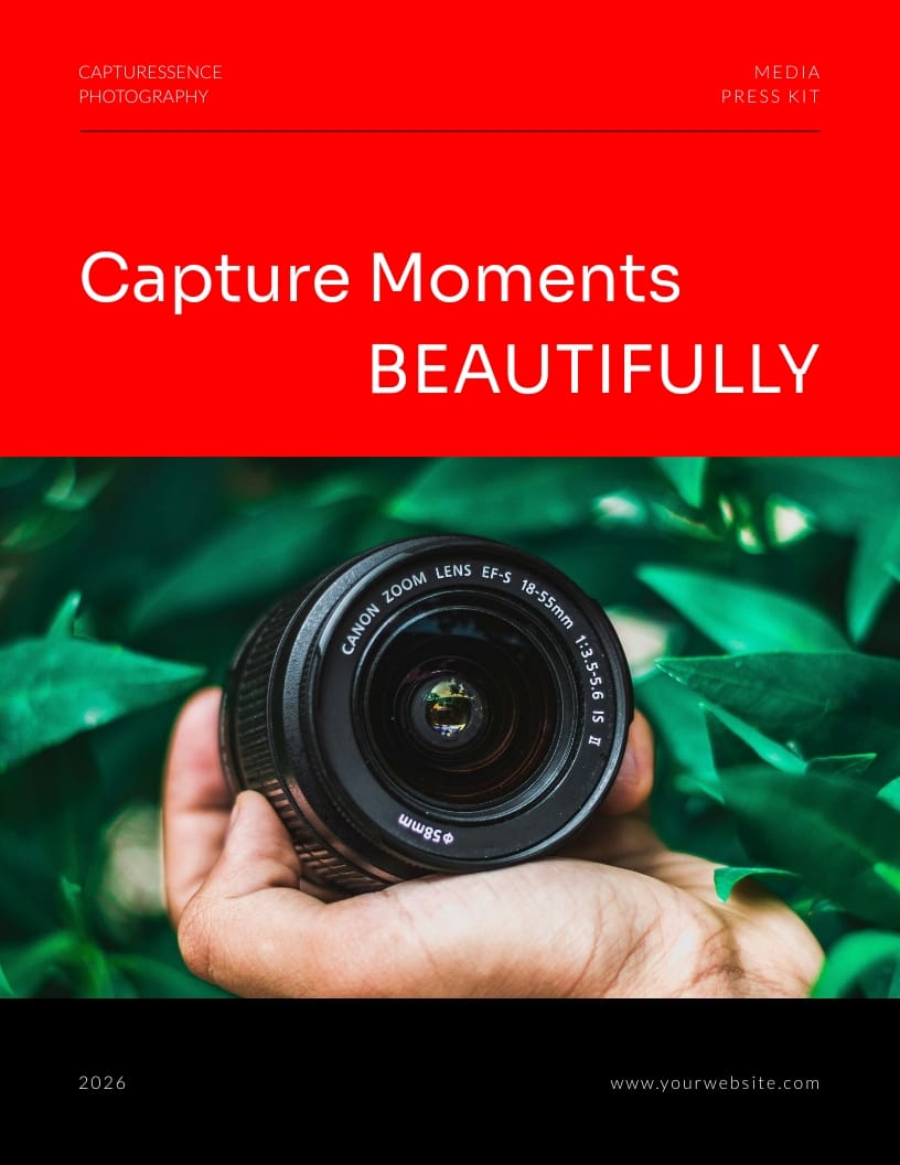Professional Photography Services Press Kit Template