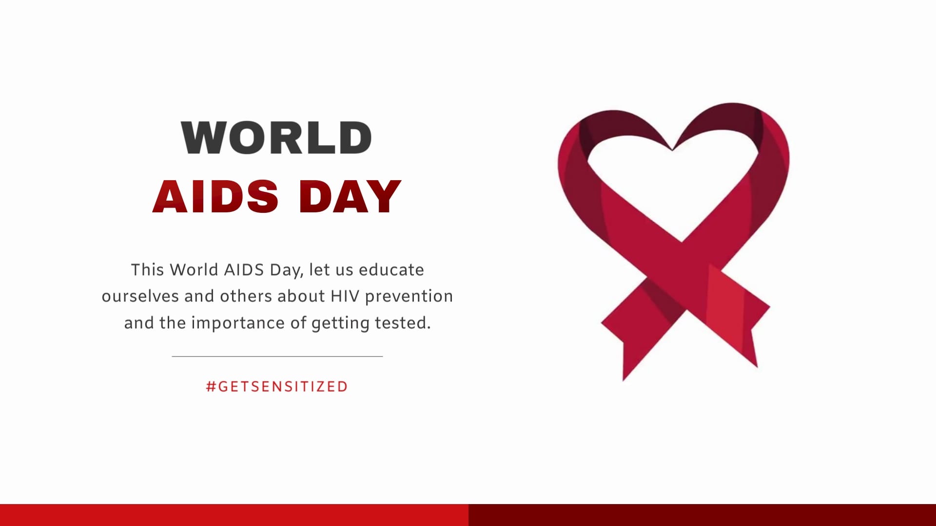 Professional World AIDS Day Greeting Card Template