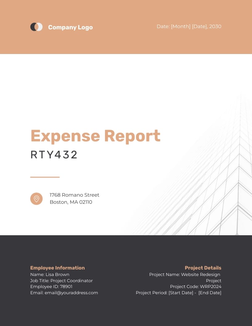Project Expense Report Template Project Expense Report Template