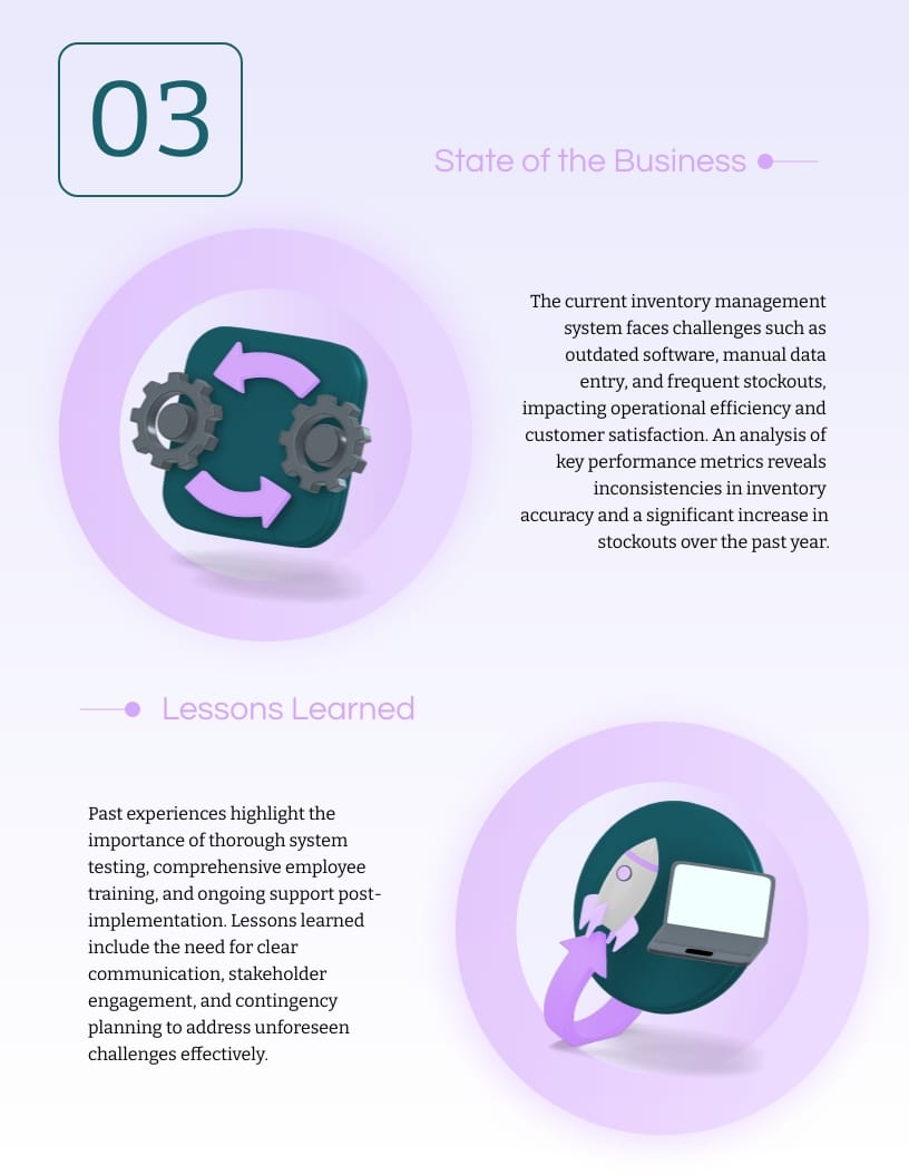 Project Management Six Pager Memo Plan
