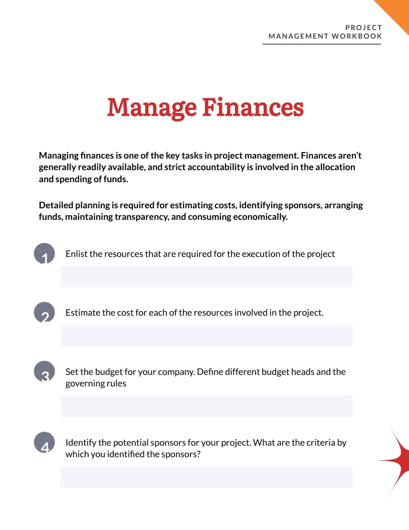 Project Management Workbook Template | Visme