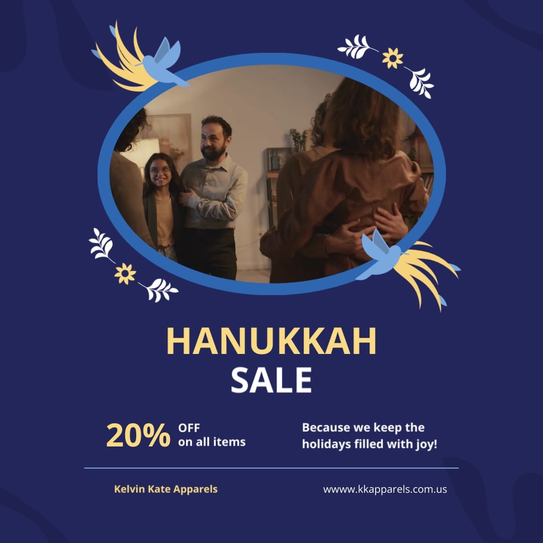 Animated Promotional Hanukkah Greeting Card Square Template