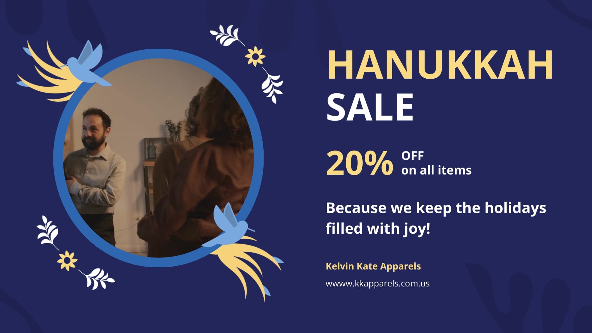 Animated Promotional Hanukkah Greeting Card Template