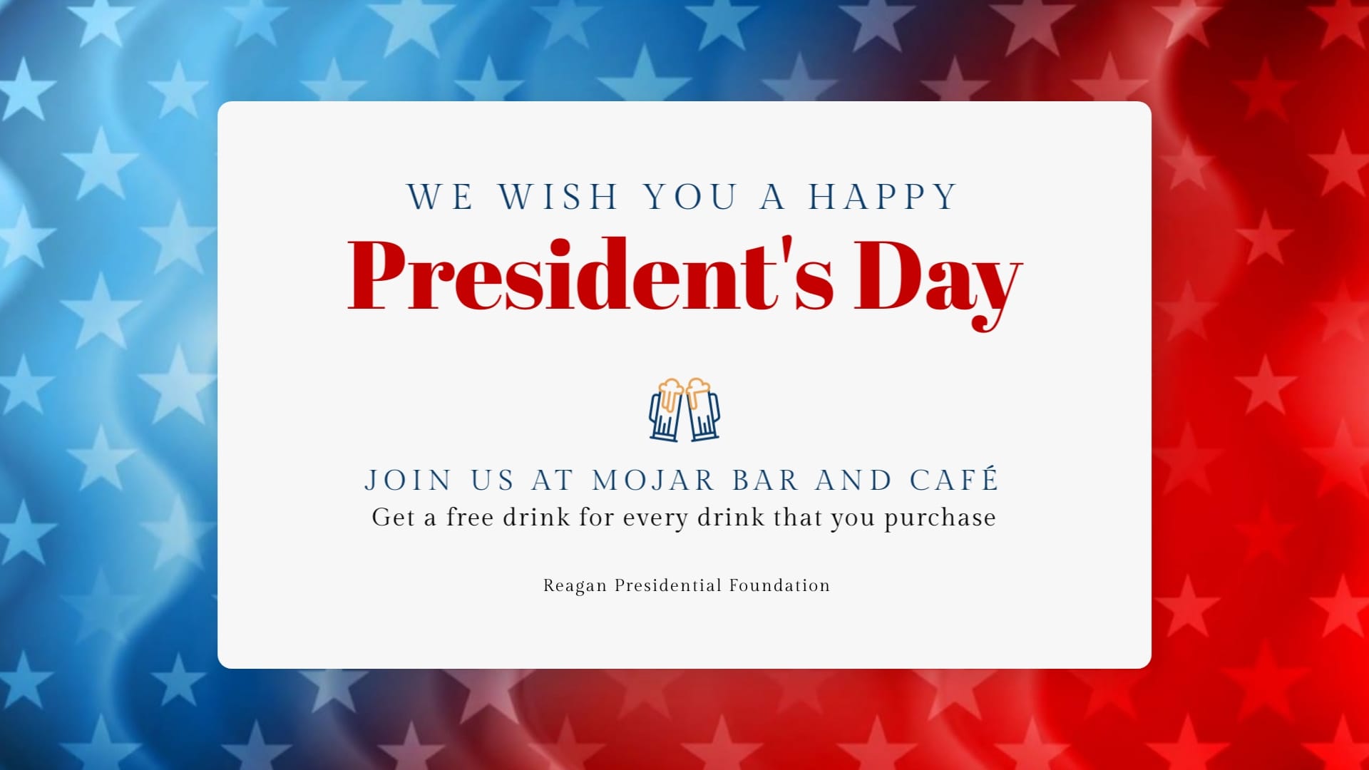 Promotional Presidents Day Greeting Card Template