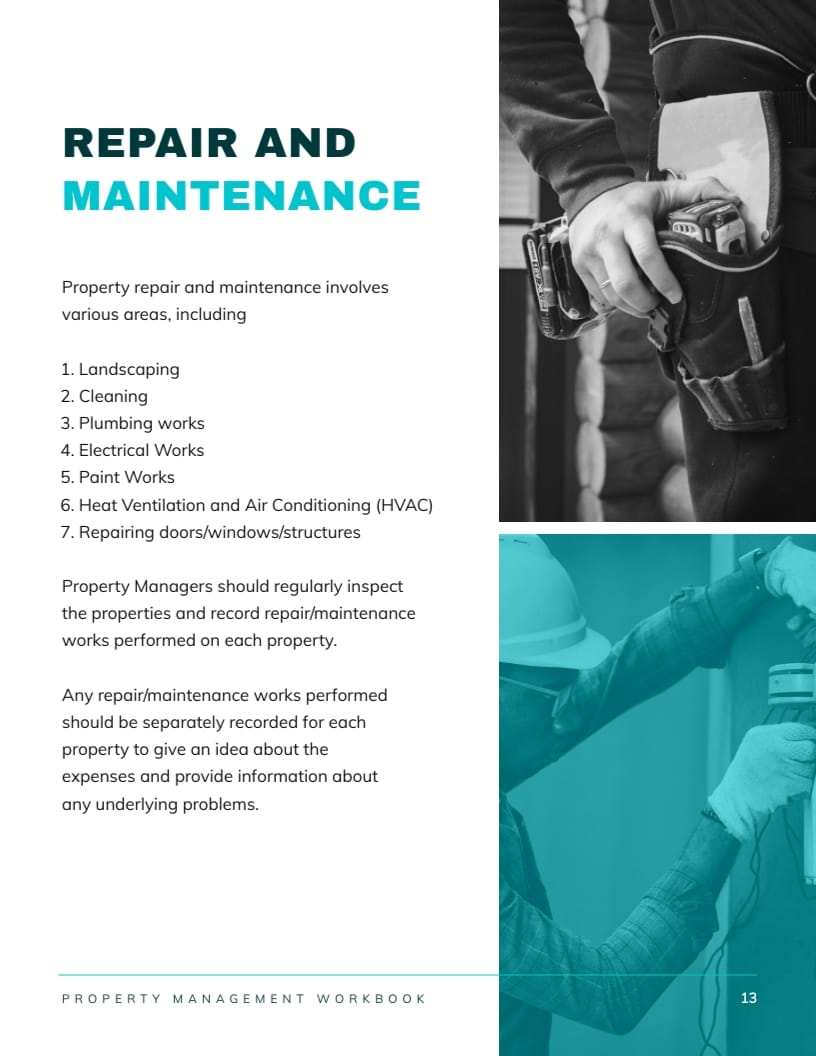 Property Management Workbook Template - Slide 15 Property Management Workbook Template - Slide 15