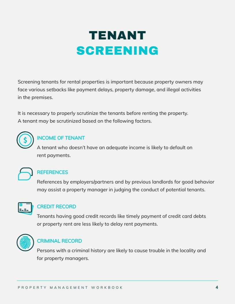 Property Management Workbook Template - Slide 6 Property Management Workbook Template - Slide 6