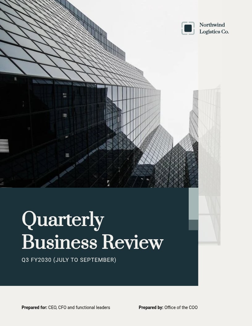 Quarterly Business Review Template