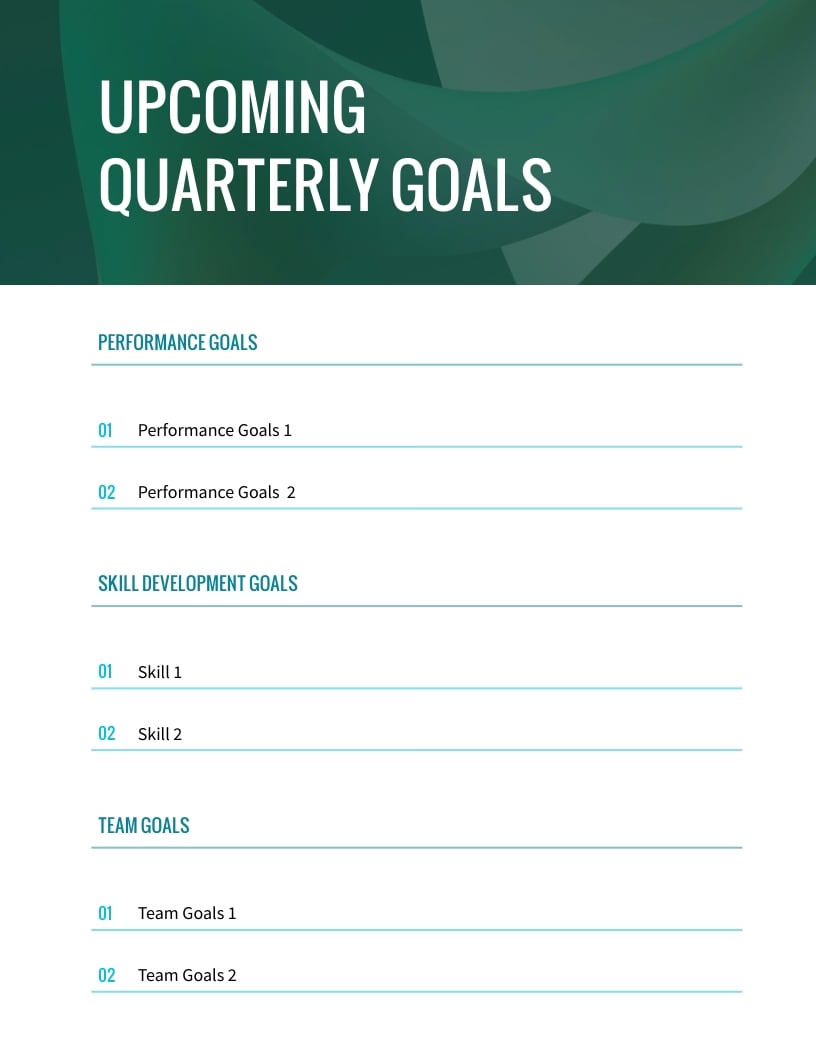 Quarterly Employee Review Template Visme