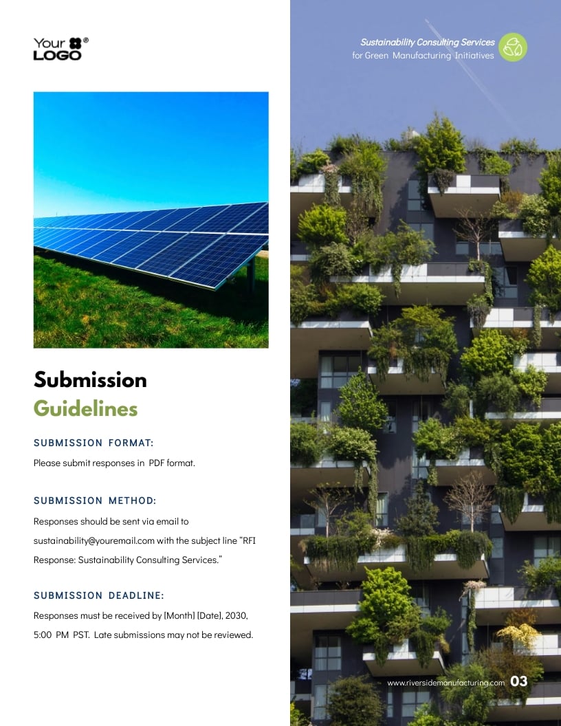 RFI Request For Information Template - Slide 3 RFI Request For Information Template - Slide 3