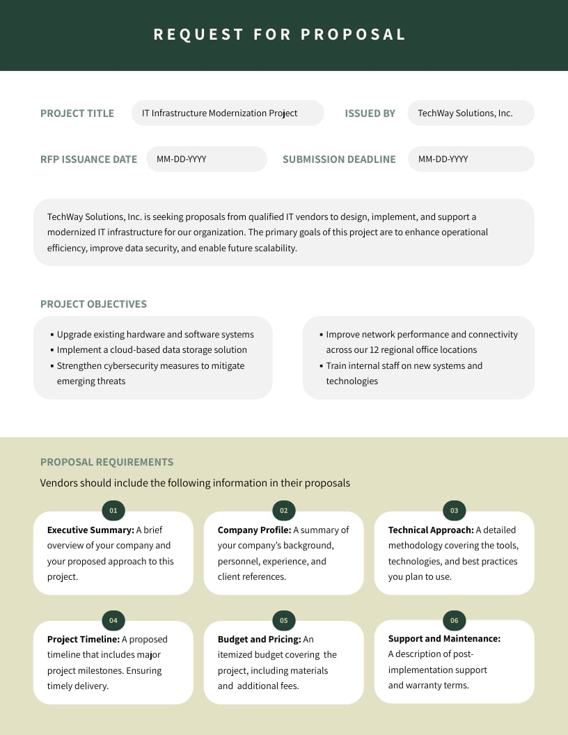 RFP IT Template