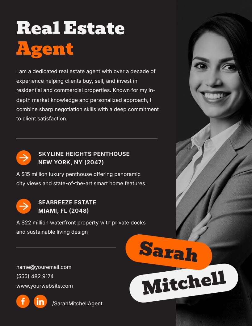 Real Estate Bio Template