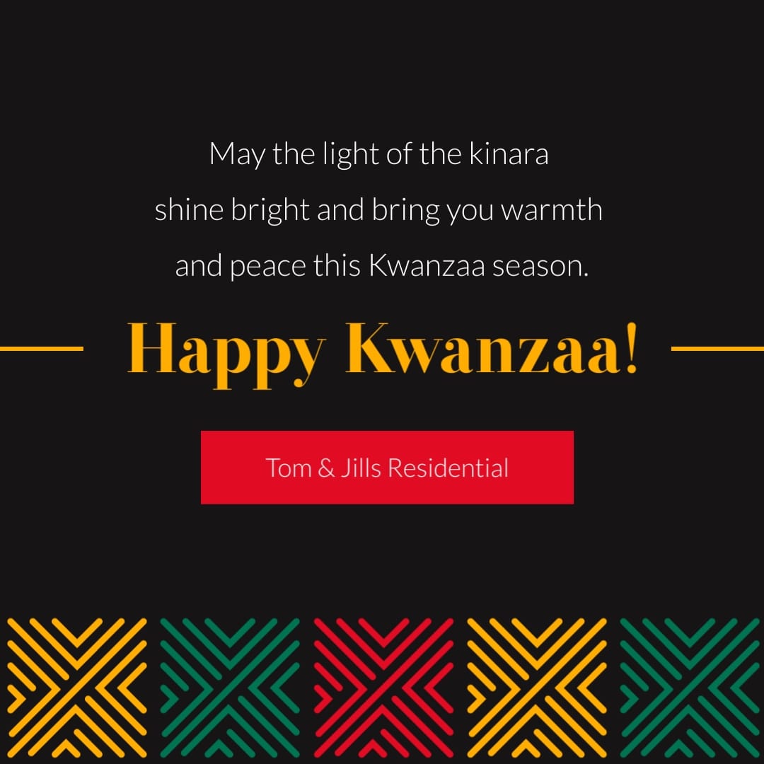 Real Estate Kwanzaa Greeting Card Square Template