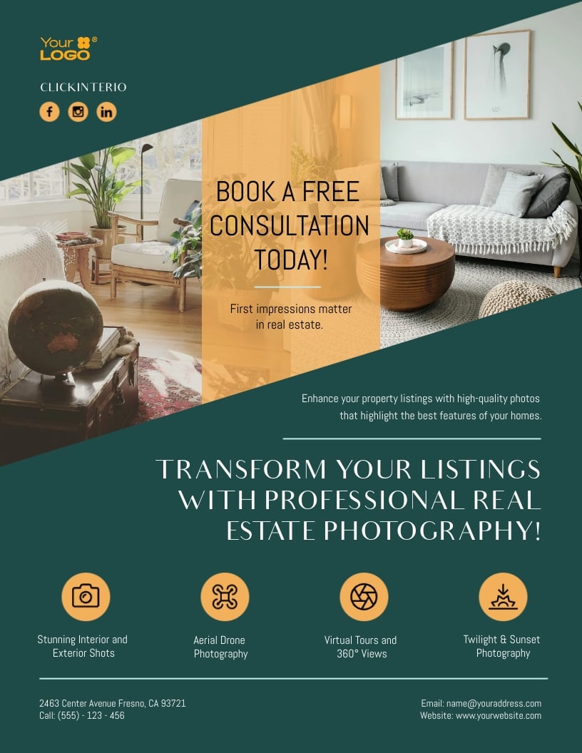 Real Estate Photography Flyer Template