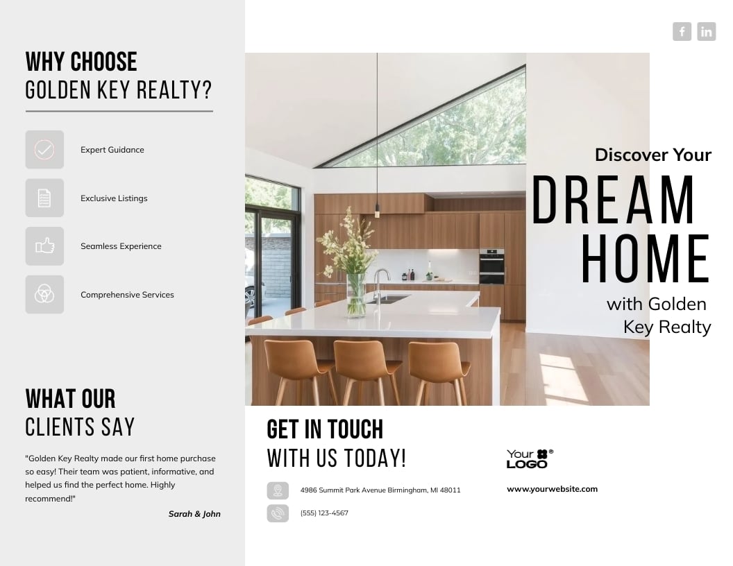 Real Estate Sales Brochure Template