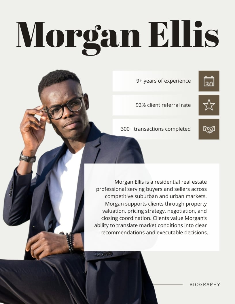 Realtor Bio Template