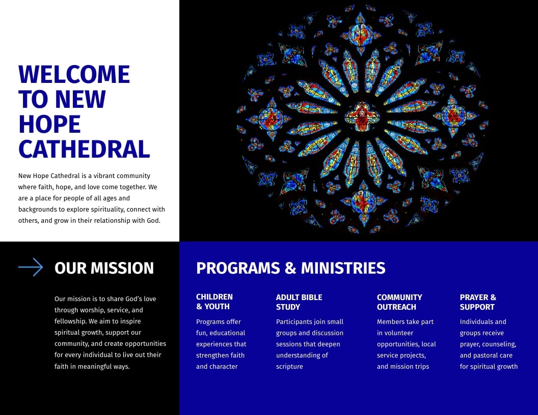 Religion Brochure Template | Visme