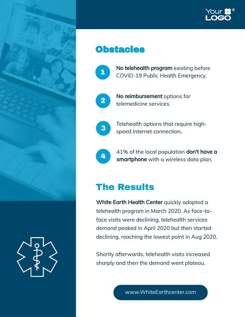 Remote Healthcare Case Study Modern Template - Slide 2 Remote Healthcare Case Study Modern Template - Slide 2