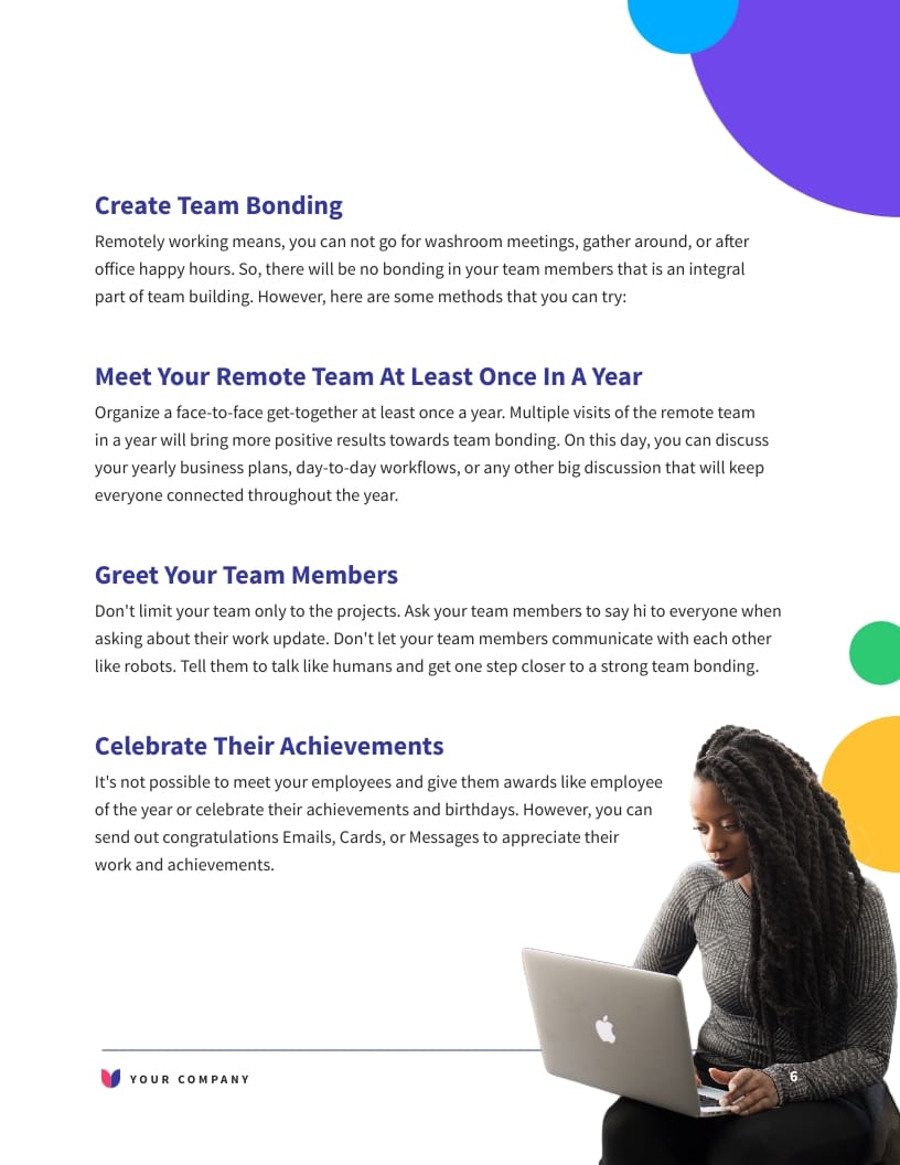 Remote Team Management Ebook Template - Slide 6 Remote Team Management Ebook Template - Slide 6