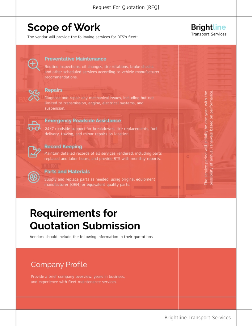 Request For Quotation RFQ