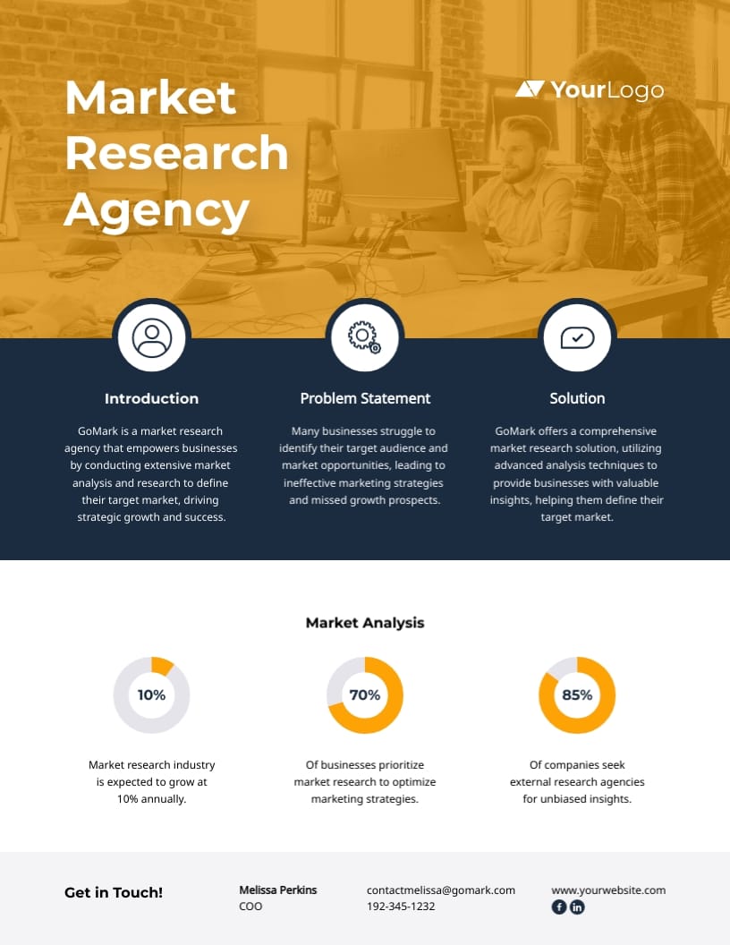 Simple One Pager Template Visme