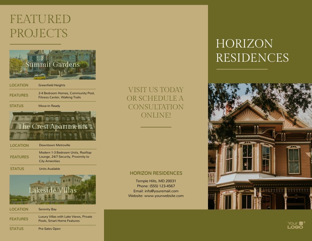 Residential Projects Brochure Template
