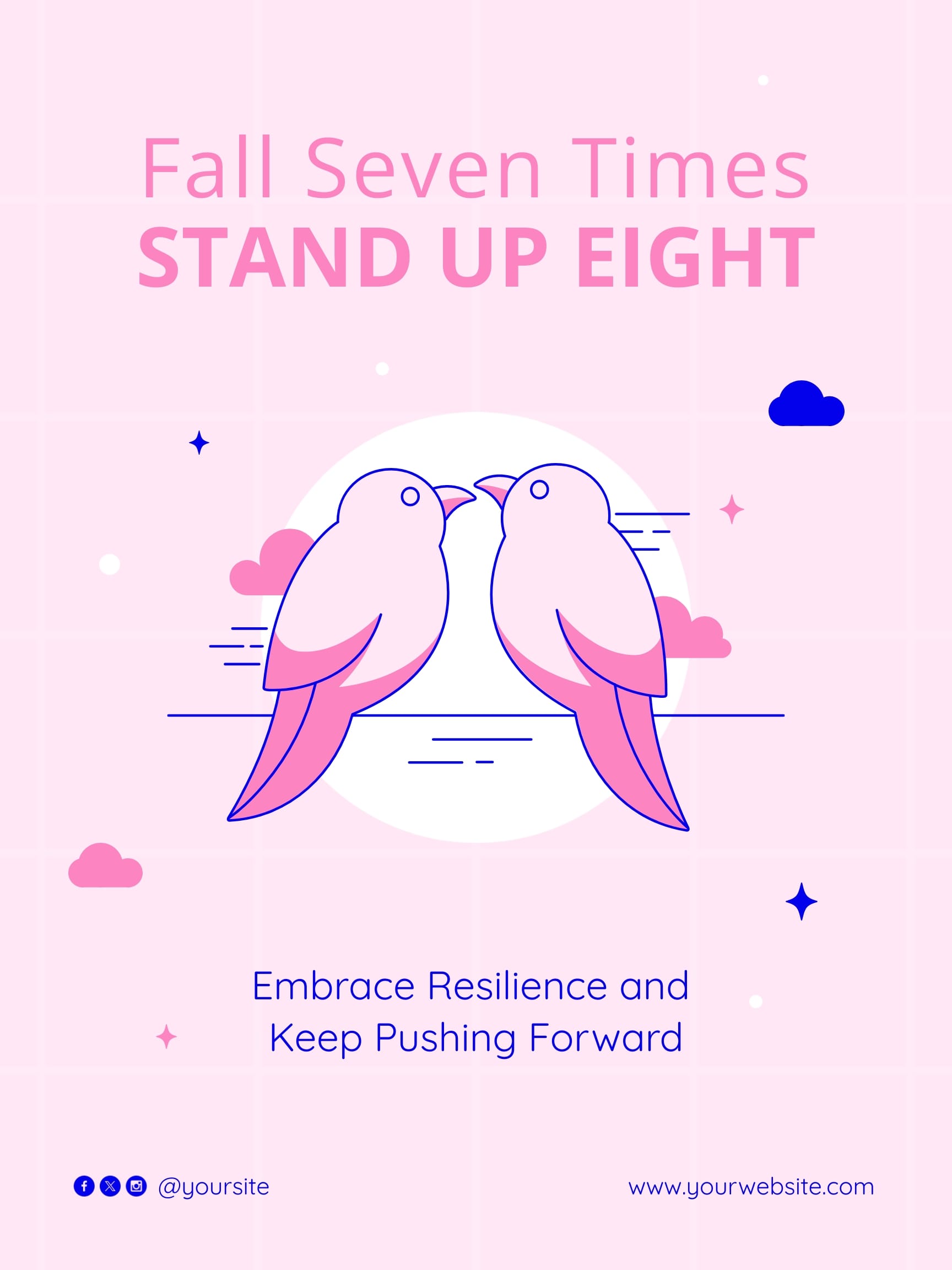 Resilience Inspirational Quote Poster Template