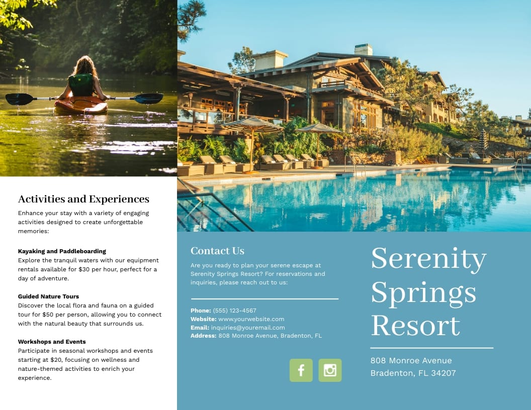 Resort Brochure Template