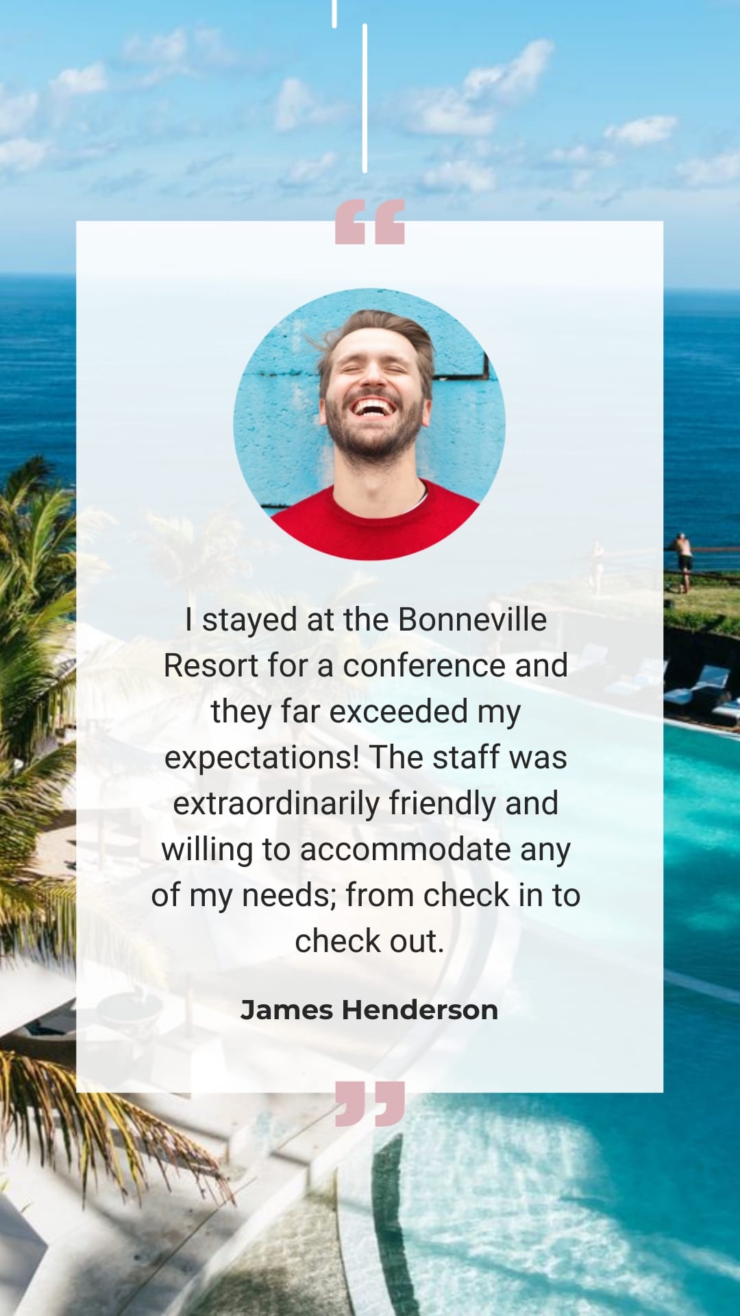 Resort - Video Testimonial Vertical Template