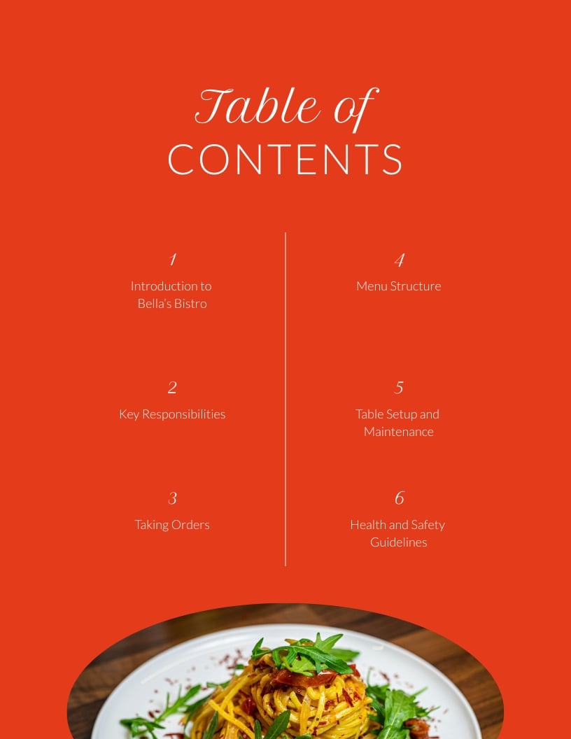 Restaurant Server Training Manual